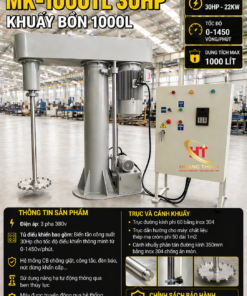 MÁY KHUẤY PHÂN TÁN MK-1000TL 30HP BEN THUỶ LỰC