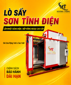 Lò sấy sơn tĩnh điện lên nhiệt bằng điện:bếp hồng ngoại cao cấp 2x1.5x1.8m