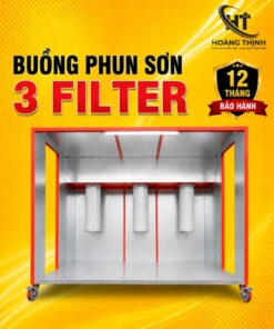 Buồng phun sơn 3 filter tại Hoàng Thịnh
