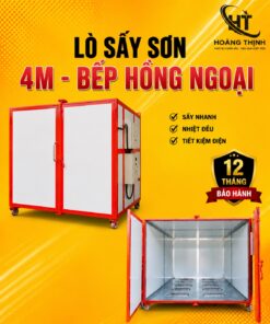 Lò sấy sơn 4m bếp hồng ngoại tại Hoàng Thịnh