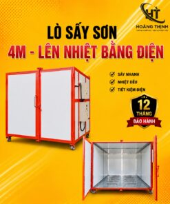 Lò sấy sơn 4m lên nhiệt bằng điện tại Hoàng Thịnh