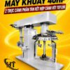 Máy khuấy 40HP 2 trục cánh phân tán kết hợp cánh vét Teflon