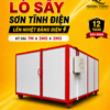 Lò sấy sơn tĩnh điện KT Dài 7m x 3m5 x 2m3 lên nhiệt bằng điện