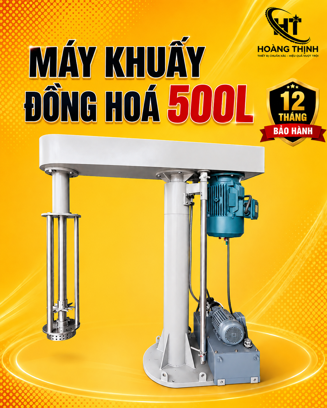 Máy khuấy đồng hoá 500L tại Hoàng Thịnh