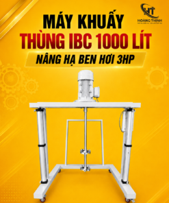 Máy khuấy thùng IBC 1000 lít nâng hạ ben hơi 3HP