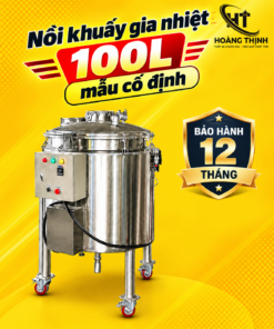 Nồi khuấy gia nhiệt 100L mẫu cố định tại Thiết bị Hoàng Thịnh