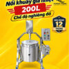 Nồi khuấy gia nhiệt 200L chế độ nghiêng đổ tại Thiết bị Hoàng Thịnh