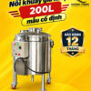 Nồi khuấy gia nhiệt 200L mẫu cố định tại Thiết bị Hoàng Thịnh