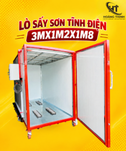 Lò sấy sơn tĩnh điện 3mx1m2x1m8 của Thiết bị công nghiệp Hoàng Thịnh